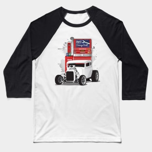 White 1932 Chevy 5 Window Coupe Hot Rod Garage Built Print Baseball T-Shirt